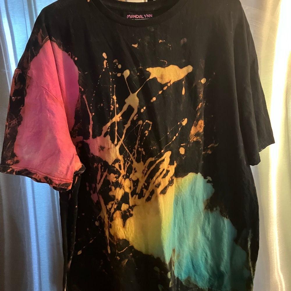 Mandalynn Creations Black Tee with Pink Printed Logo
